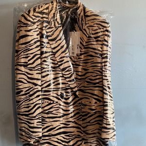 Zara Anjmal Print Satin Effect Blazer